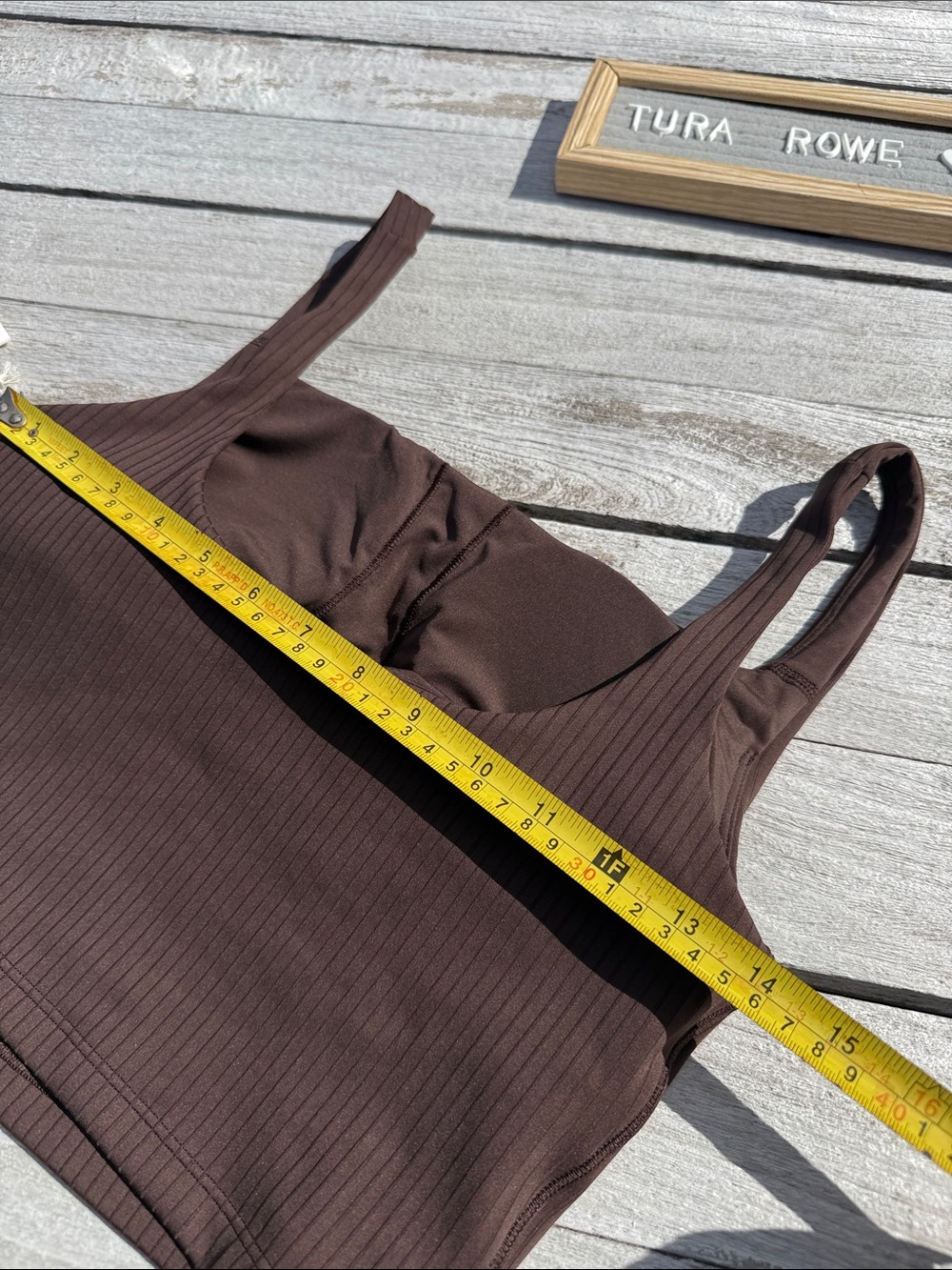 Vuori Inversion Rib Support Tank Java Brown Size Medium NWT Built In Bra - Picture 4 of 6